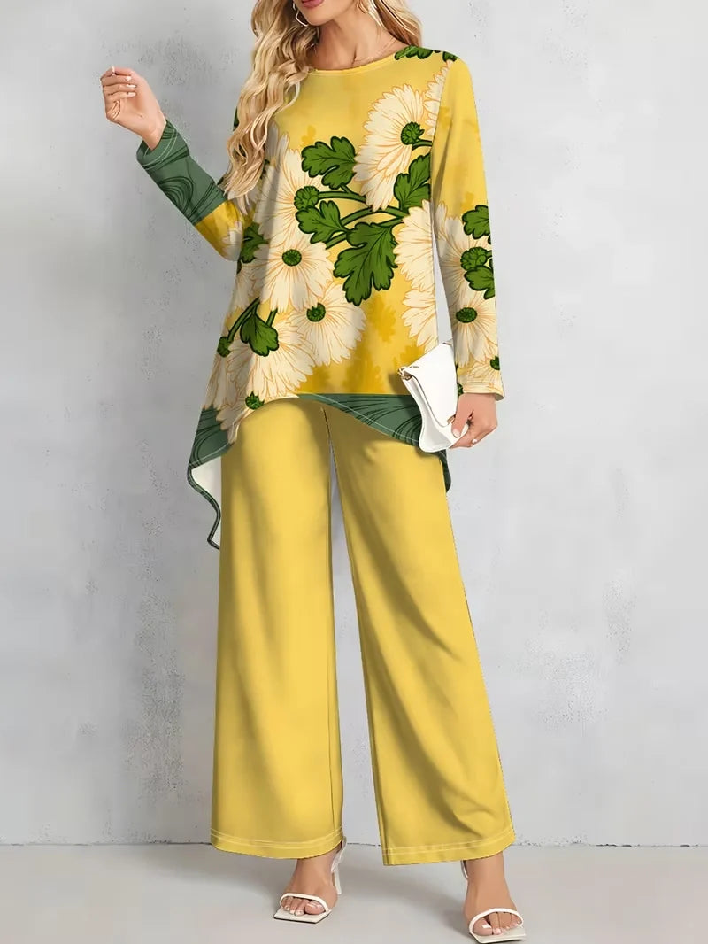 Floral Luxe Two-Piece Suit Set