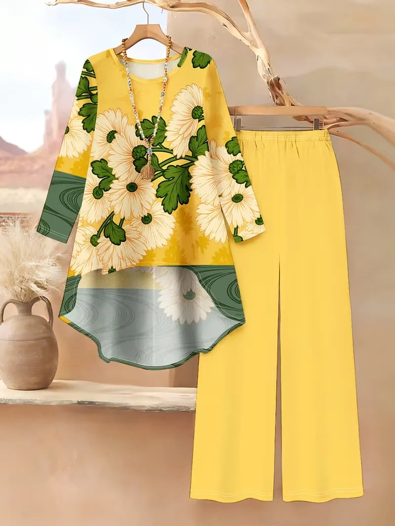 Floral Luxe Two-Piece Suit Set