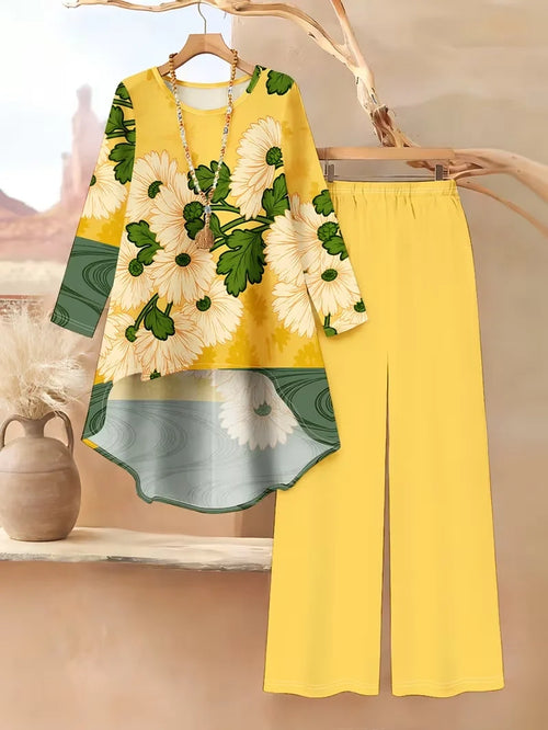 Floral Luxe Two-Piece Suit Set