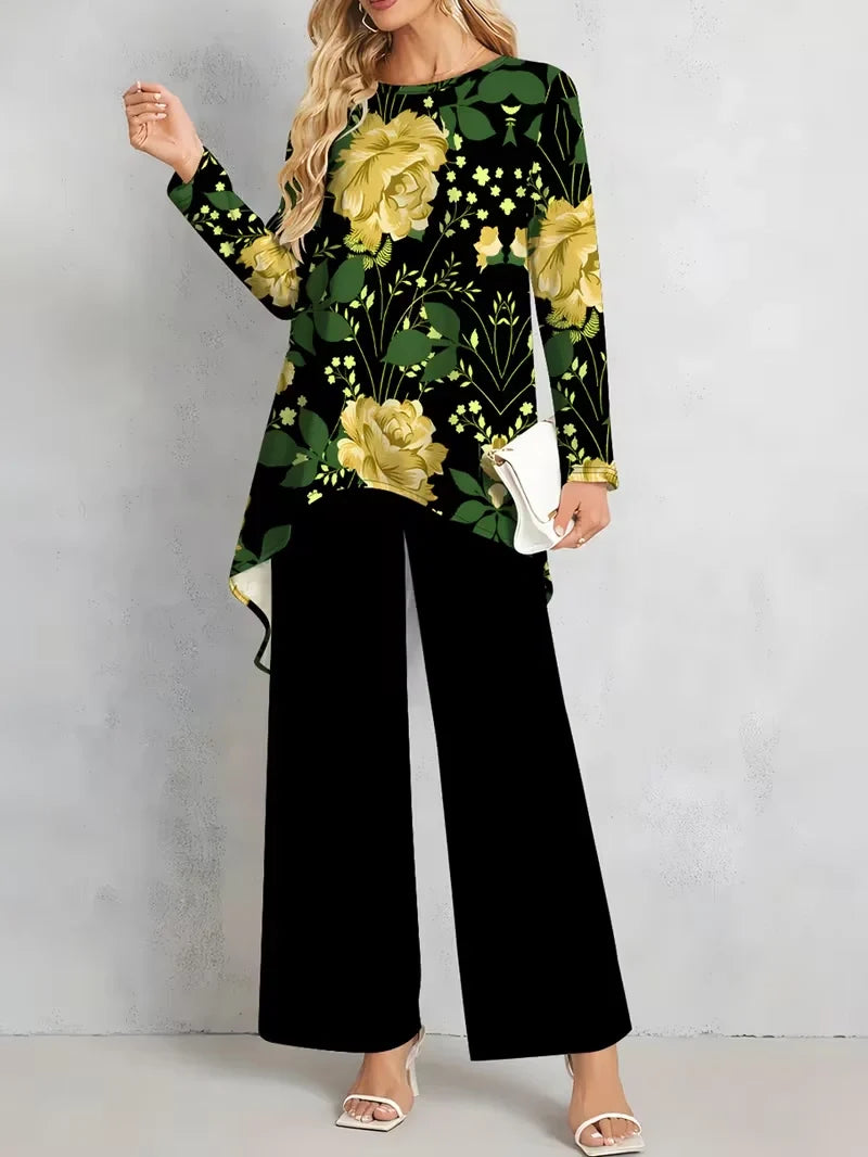 Floral Luxe Two-Piece Suit Set