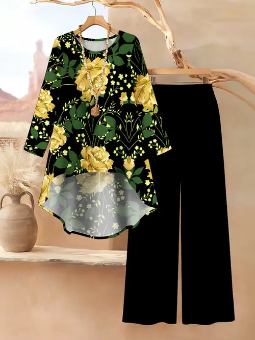 Floral Luxe Two-Piece Suit Set