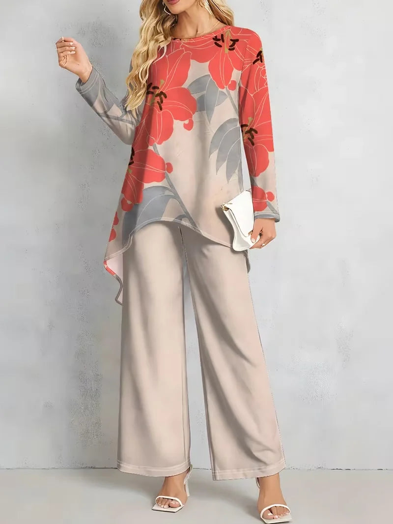 Floral Luxe Two-Piece Suit Set