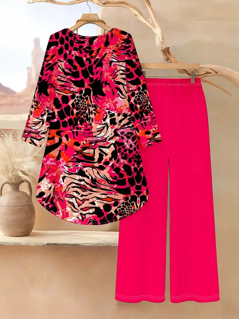 Floral Luxe Two-Piece Suit Set