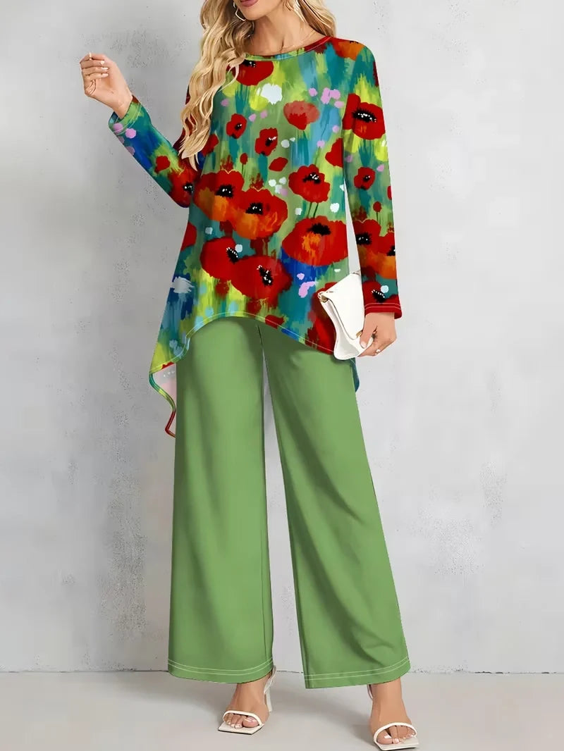 Floral Luxe Two-Piece Suit Set