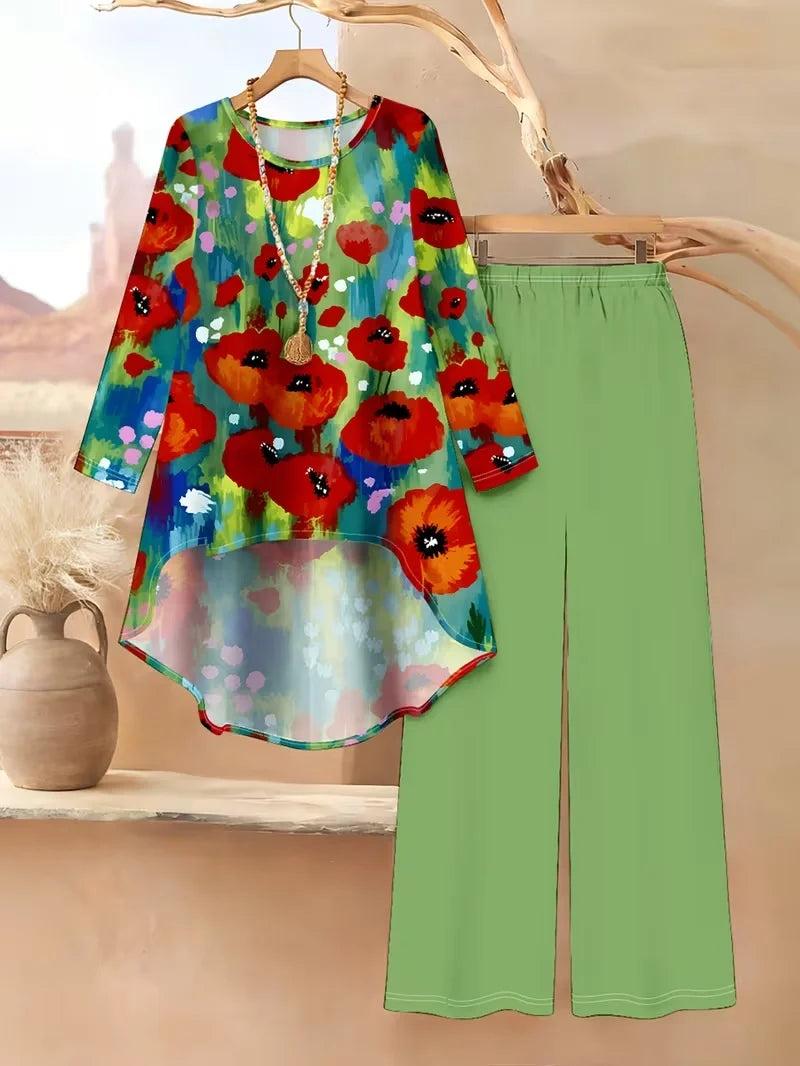 Floral Luxe Two-Piece Suit Set