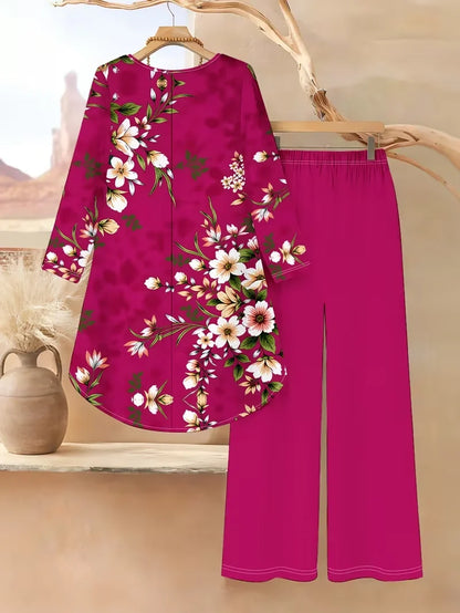 Floral Luxe Two-Piece Suit Set