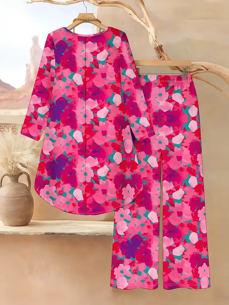 Floral Luxe Two-Piece Suit Set