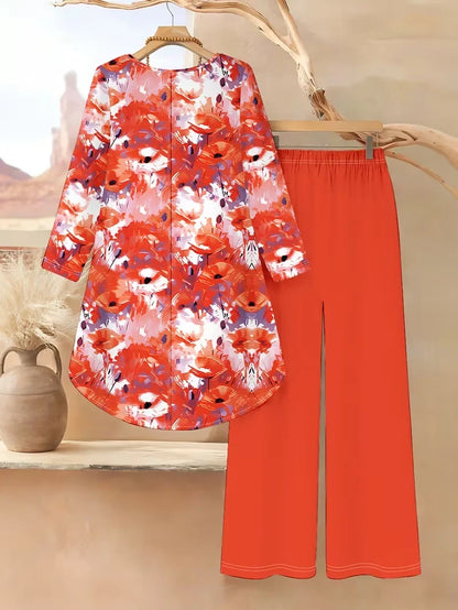 Floral Luxe Two-Piece Suit Set