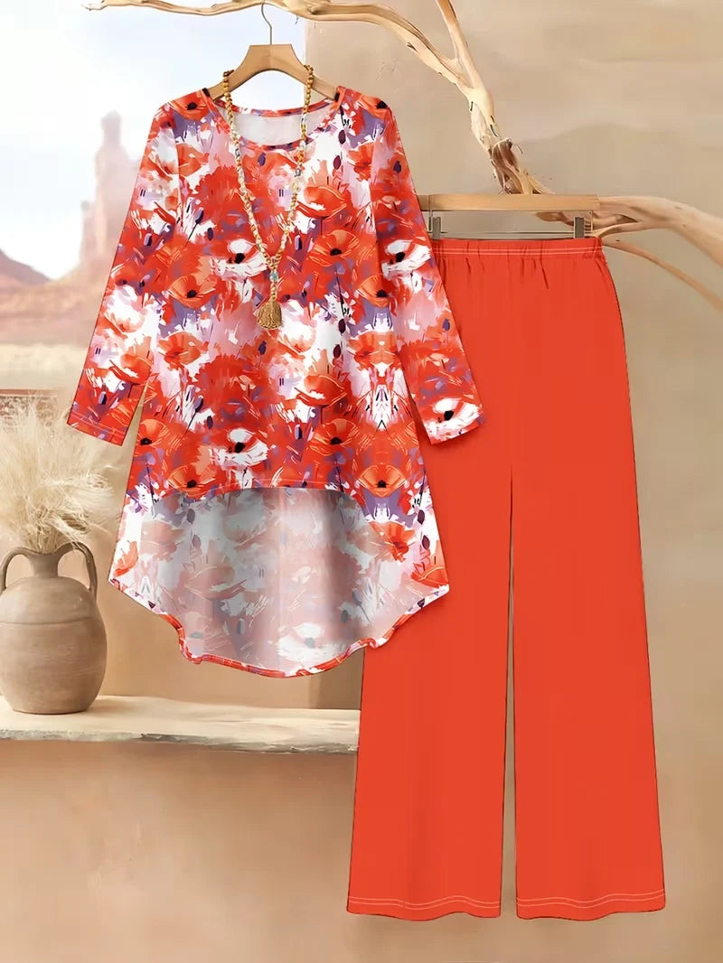 Floral Luxe Two-Piece Suit Set
