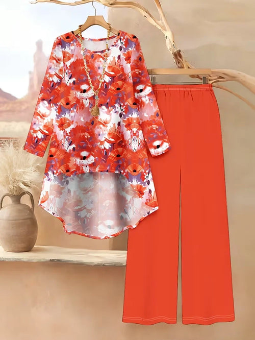 Floral Luxe Two-Piece Suit Set