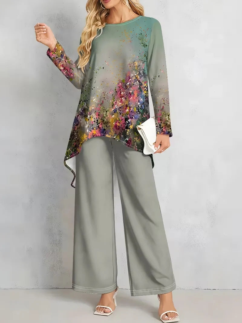 Floral Luxe Two-Piece Suit Set