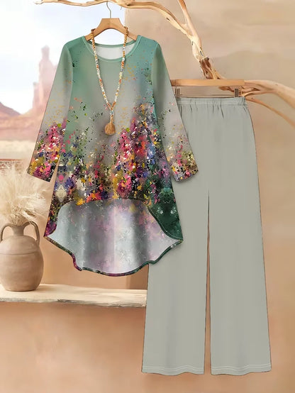 Floral Luxe Two-Piece Suit Set
