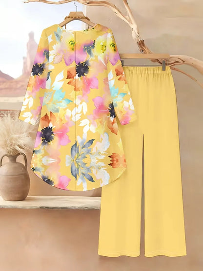 Floral Luxe Two-Piece Suit Set