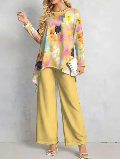 Floral Luxe Two-Piece Suit Set