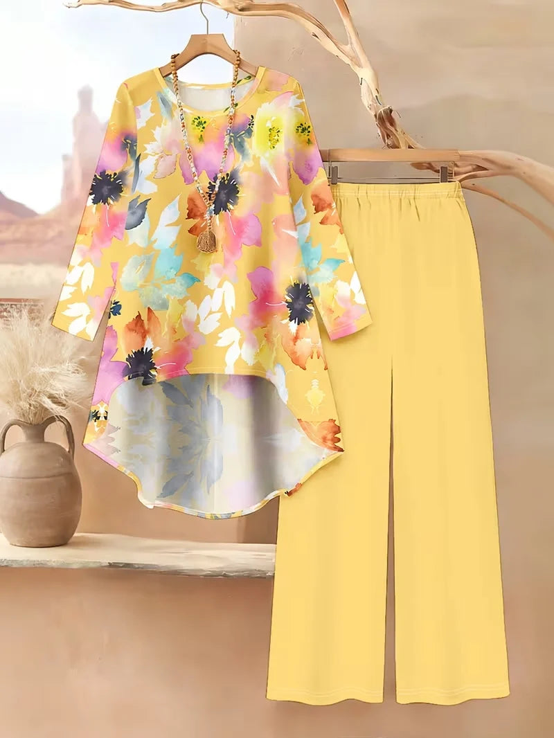 Floral Luxe Two-Piece Suit Set