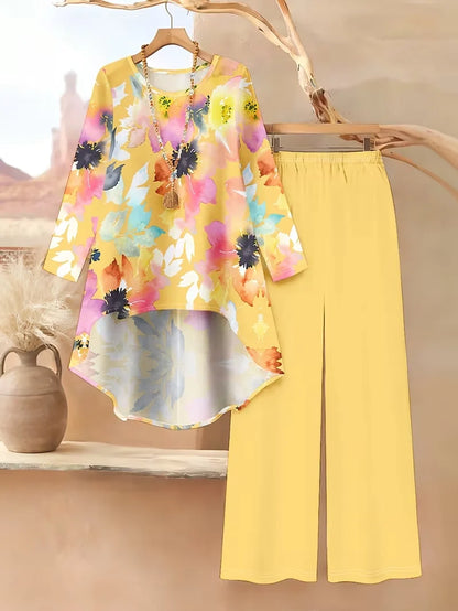 Floral Luxe Two-Piece Suit Set