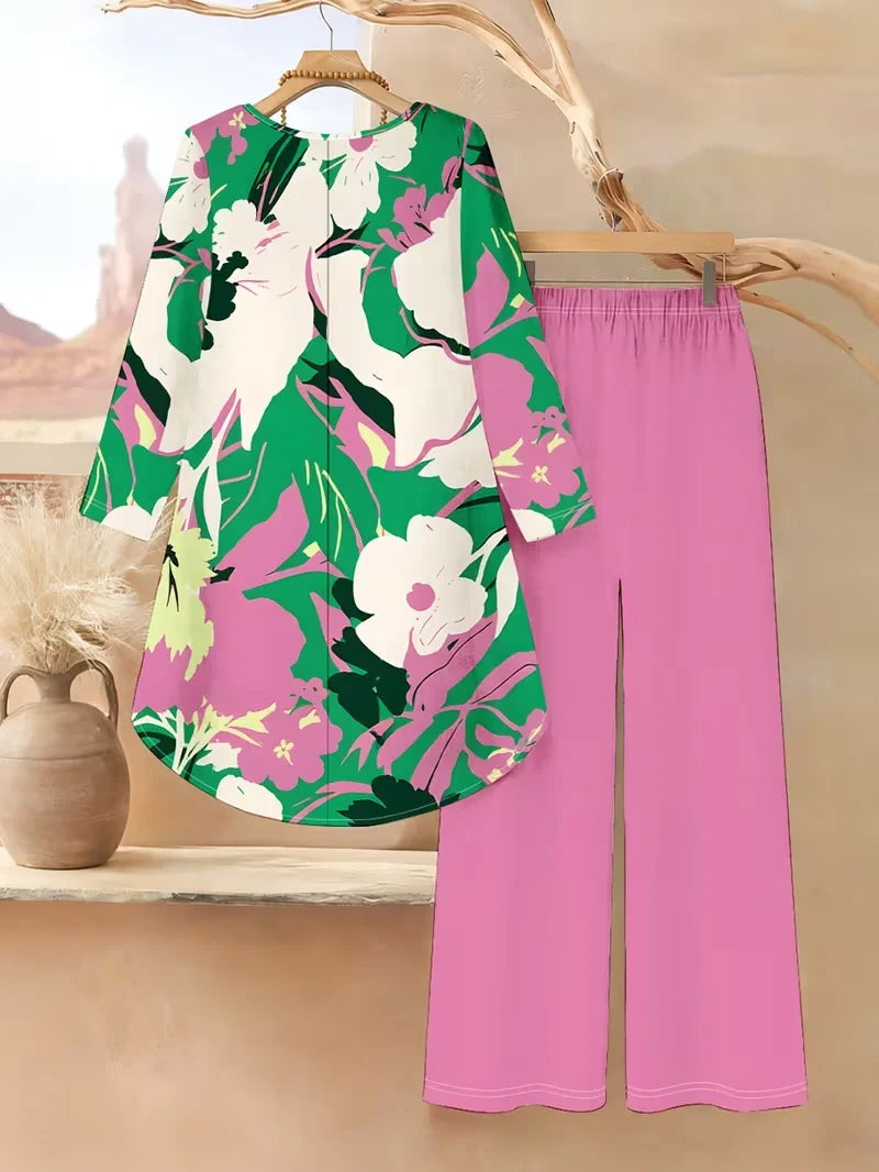 Floral Luxe Two-Piece Suit Set
