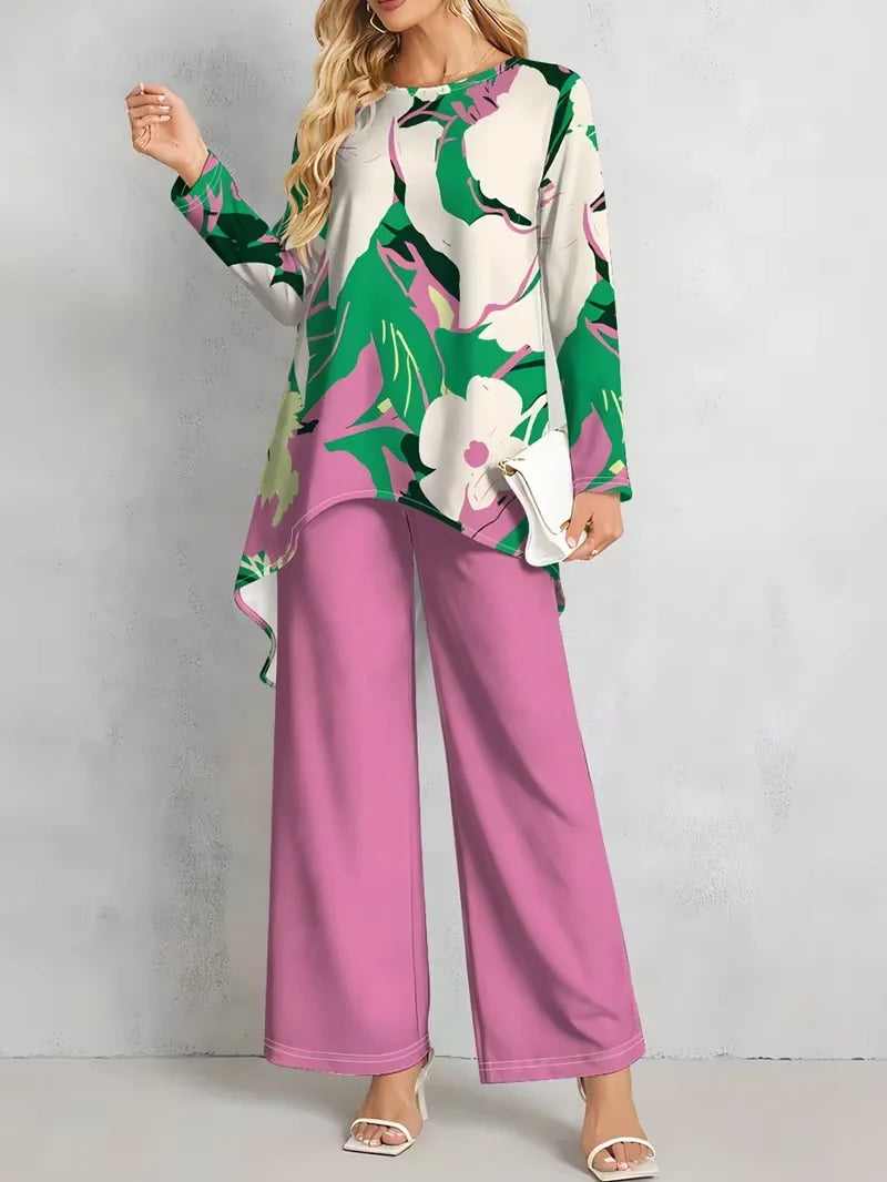 Floral Luxe Two-Piece Suit Set