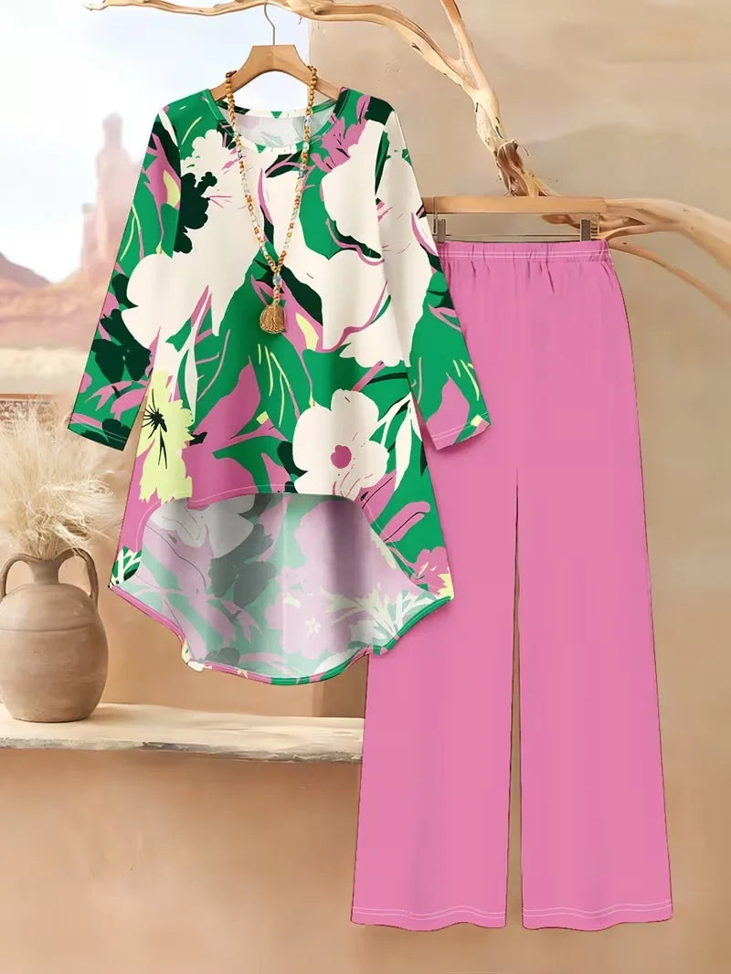 Floral Luxe Two-Piece Suit Set