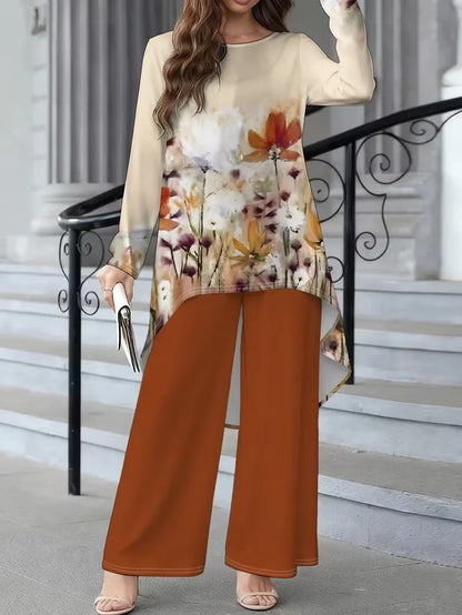 Floral Luxe Two-Piece Suit Set