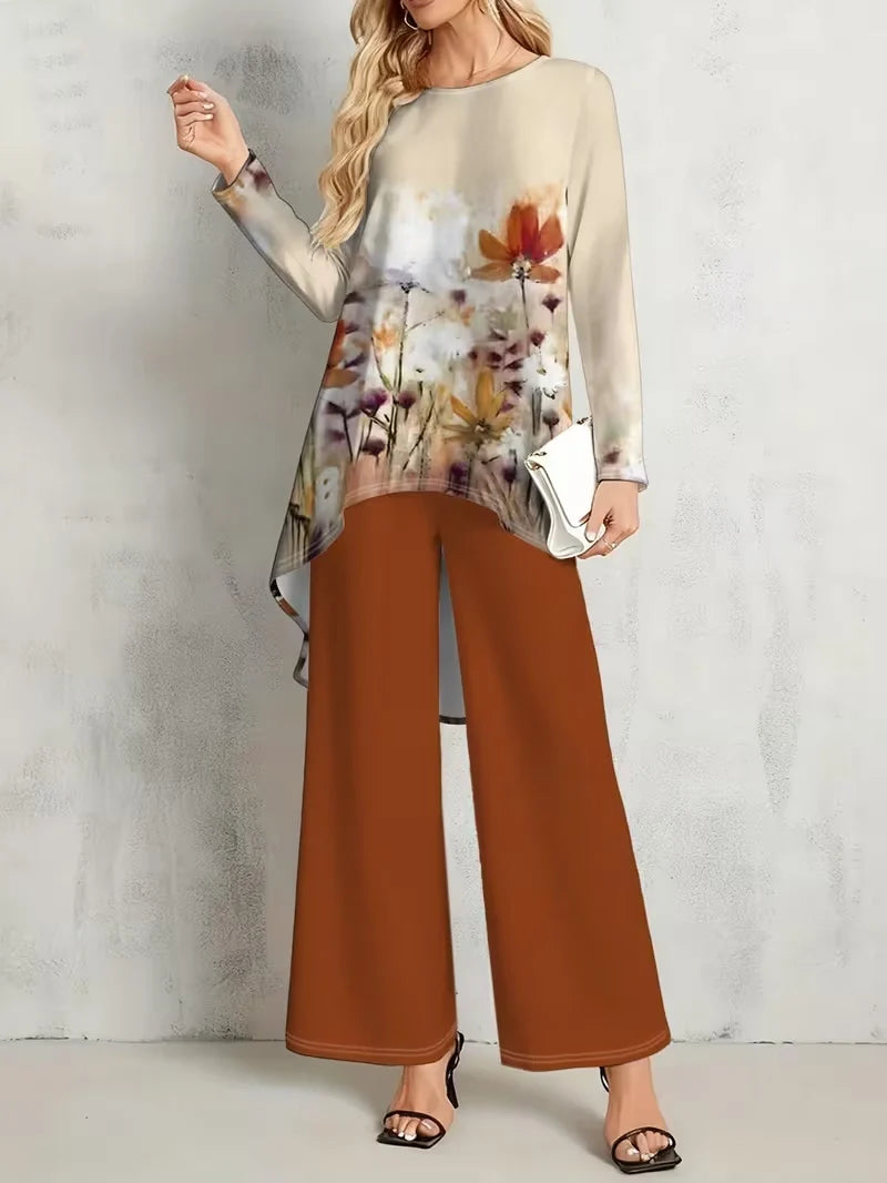 Floral Luxe Two-Piece Suit Set