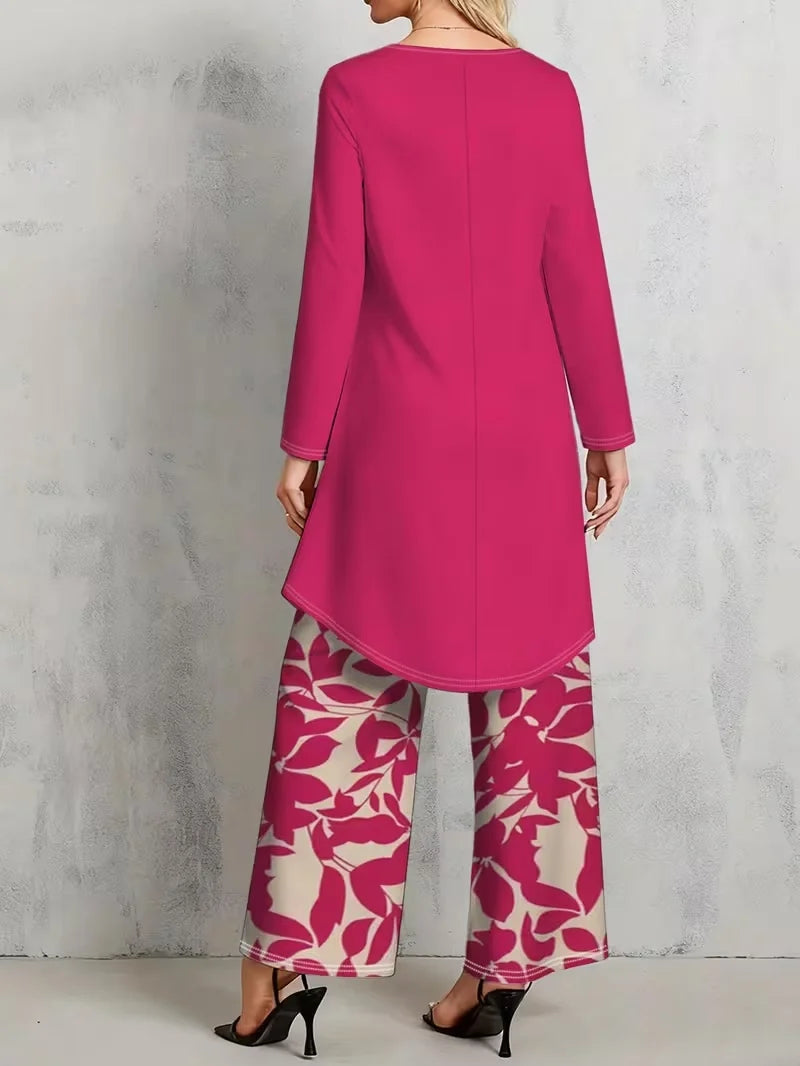 Floral Luxe Two-Piece Suit Set