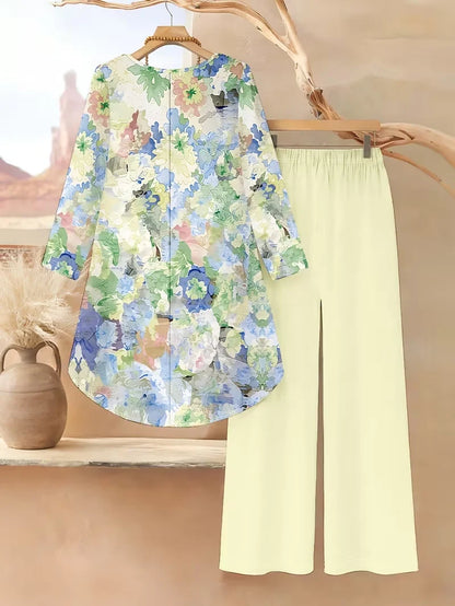 Floral Luxe Two-Piece Suit Set