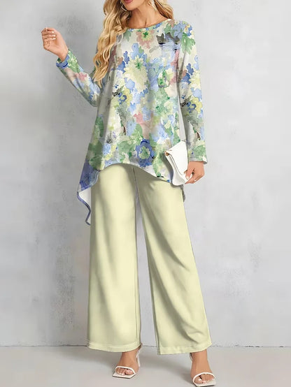 Floral Luxe Two-Piece Suit Set