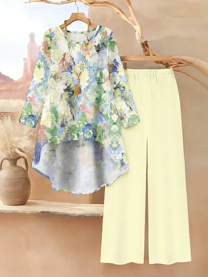 Floral Luxe Two-Piece Suit Set