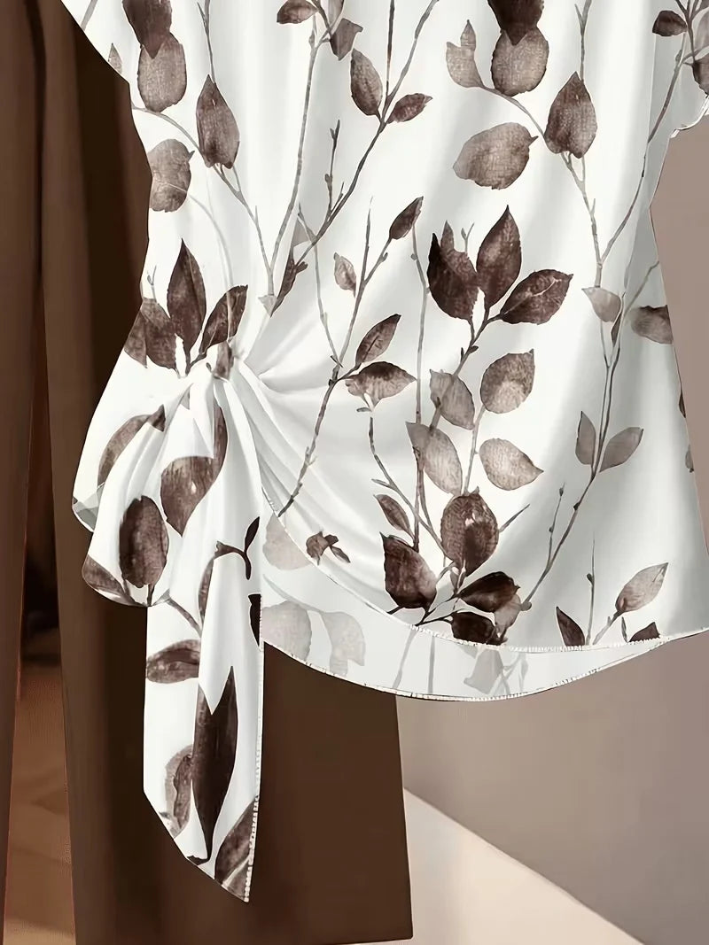 Women’s 2-Piece Floral Outfit – Shirt & Pants Set