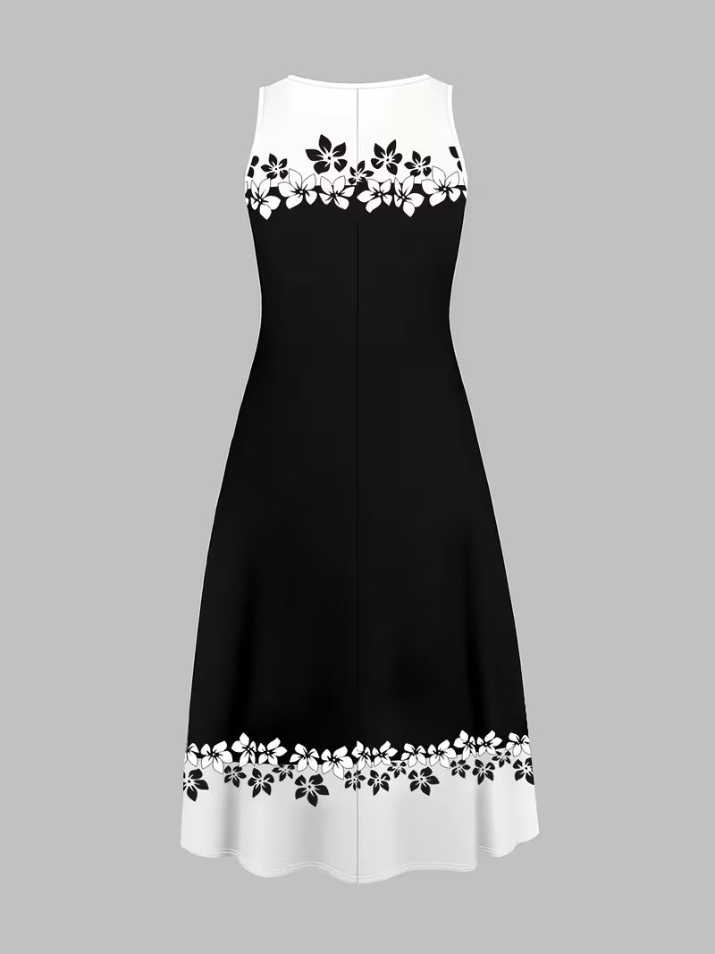 Elegant Geometric Print Co-Ord Set – Lapel Jacket, Vest & Long Skirt 3-Piece Outfit