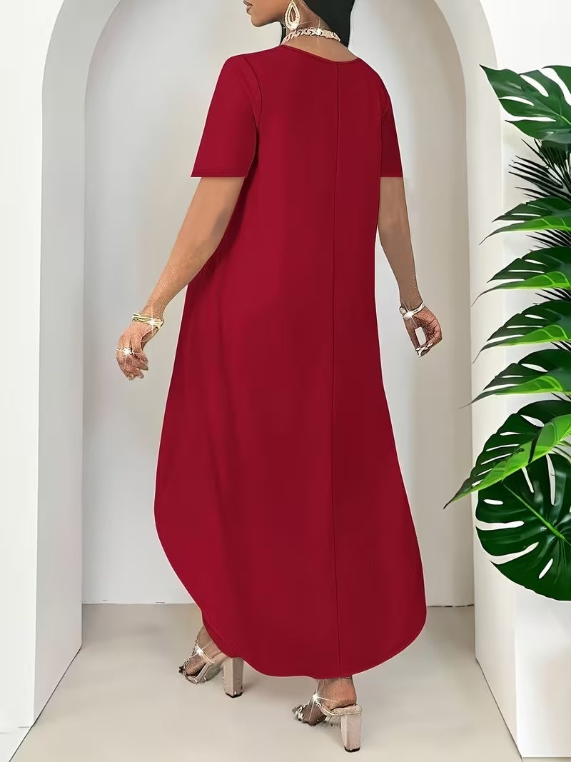 Plus Size Irregular Hem Dress Top