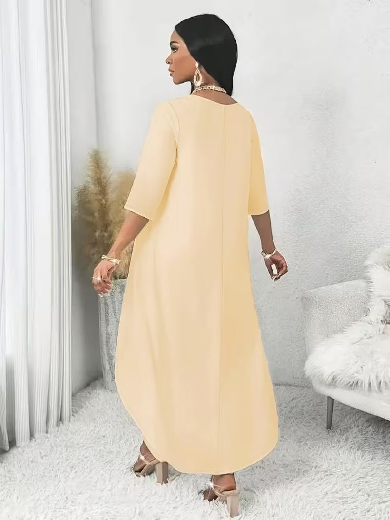 Plus Size Irregular Hem Dress Top