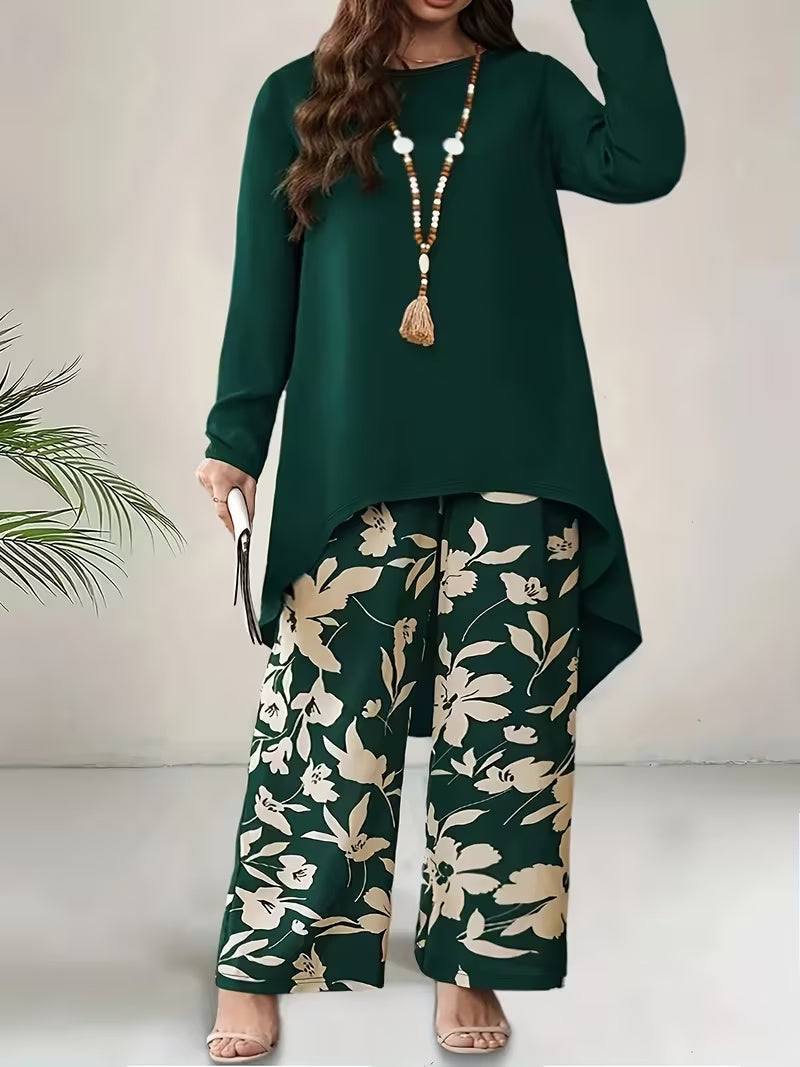 Plus Size Irregular Hem Dress Top
