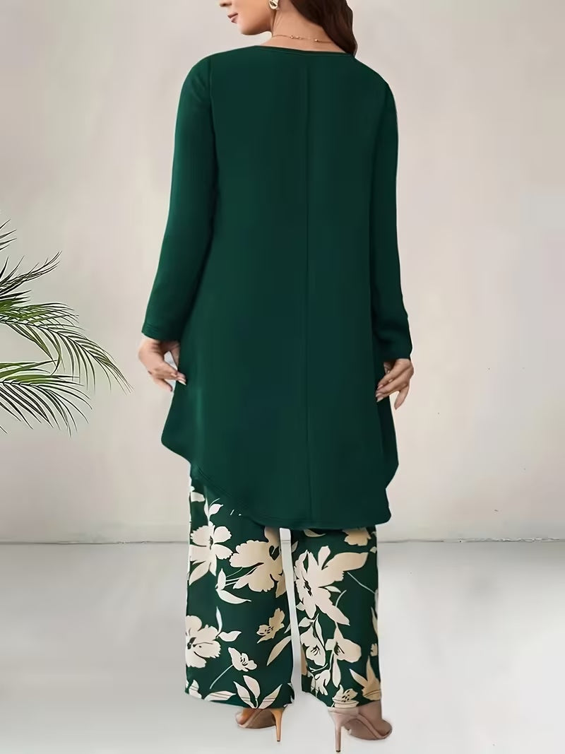 Plus Size Irregular Hem Dress Top