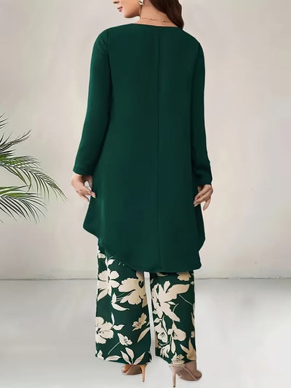 Plus Size Irregular Hem Dress Top