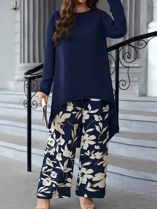 Plus Size Irregular Hem Dress Top