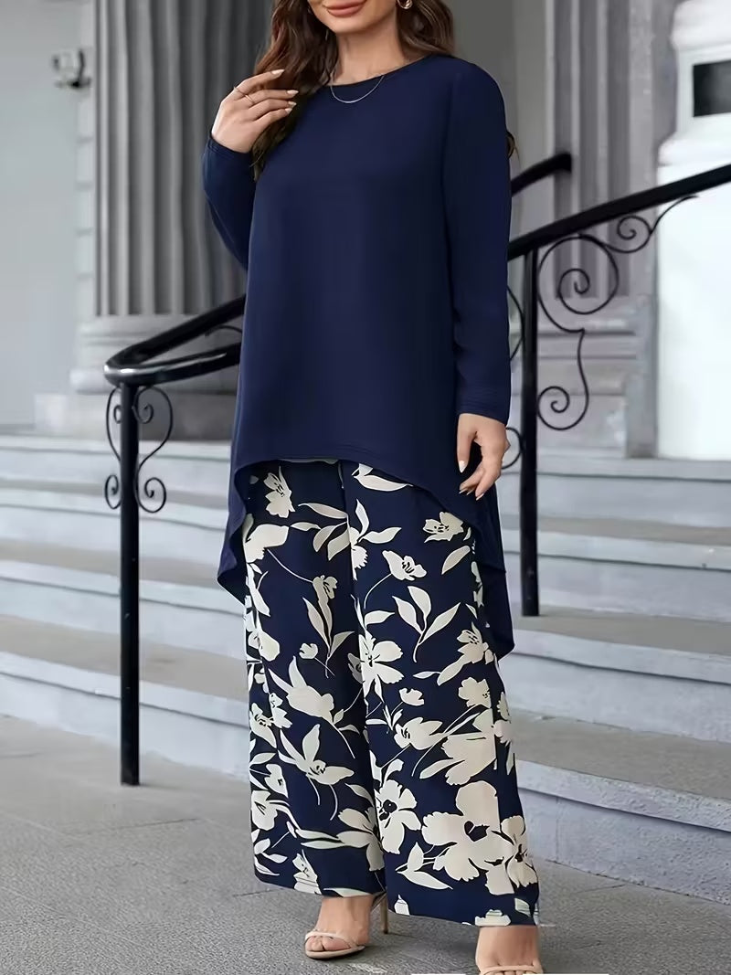 Plus Size Irregular Hem Dress Top