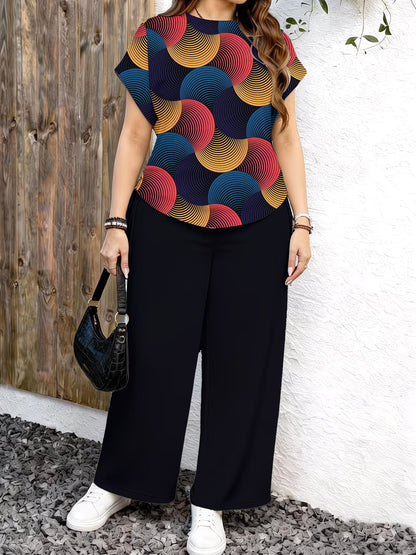 Casual T-Shirt & Pants 2-Piece Summer Outfit for Women