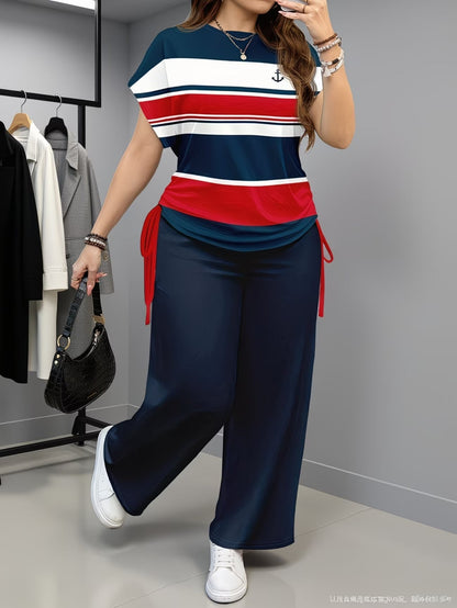 Casual T-Shirt & Pants 2-Piece Summer Outfit for Women