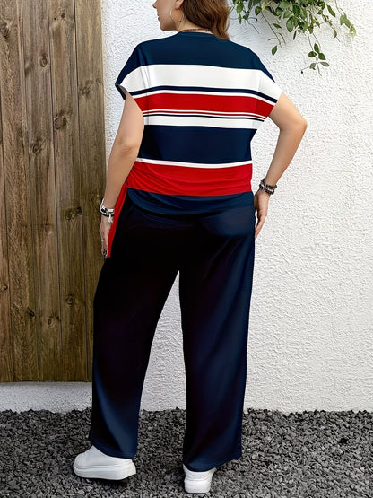 Casual T-Shirt & Pants 2-Piece Summer Outfit for Women