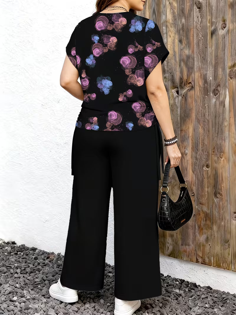 New Trend Co-Ord Set – Casual Tee & Printed Pants
